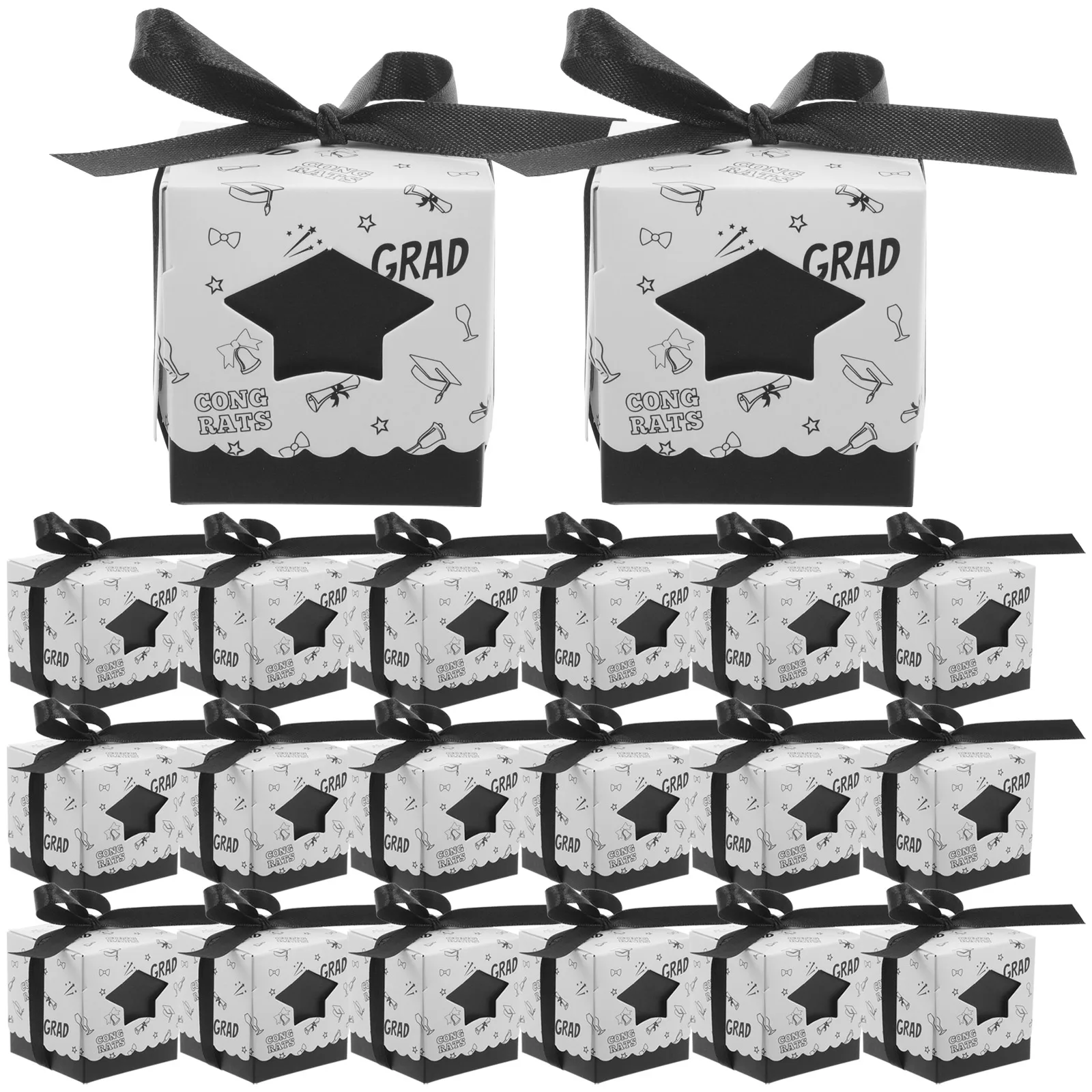 50pcs Black Graduation Candy Boxes Hollow Paper Favor Boxes Sweets Container Gift Packaging Box Treat Box Party Supplies
50pcs Black Graduation Candy Boxes Hollow Paper Favor Boxes Sweets Container Gift Packaging Box Treat Box Party Supplies