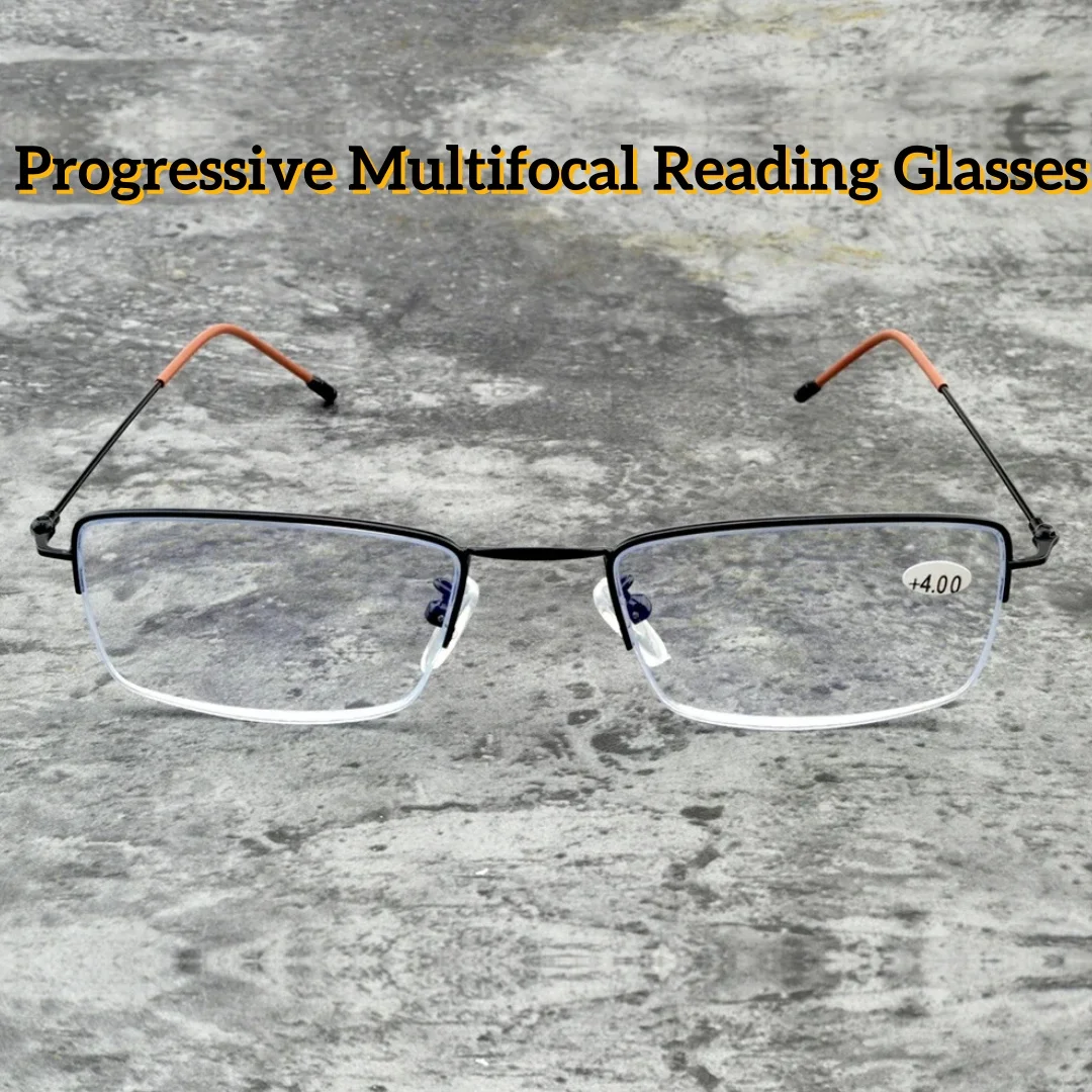 CLARA VIDA Ultralight Half-rim Progressive Multifocal Reading Glasses Men Women See Far And Near +0.75 +1 +1.25 +1.5 +1.75 +4
CLARA VIDA Ultralight Half-rim Progressive Multifocal Reading Glasses Men Women See Far And Near +0.75 +1 +1.25 +1.5 +1.75 +4