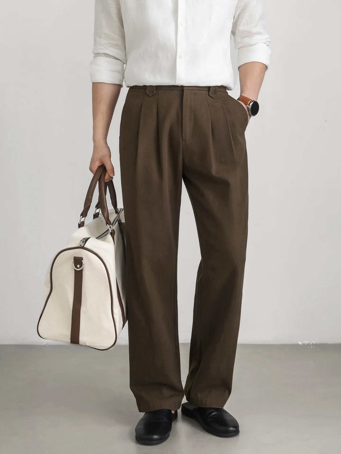 Linen Blend Men's Casual Business Pants Straight Leg Half Elastic Wide Leg Summer Lightweight Breathable Long Trousers
Linen Blend Men's Casual Business Pants Straight Leg Half Elastic Wide Leg Summer Lightweight Breathable Long Trousers