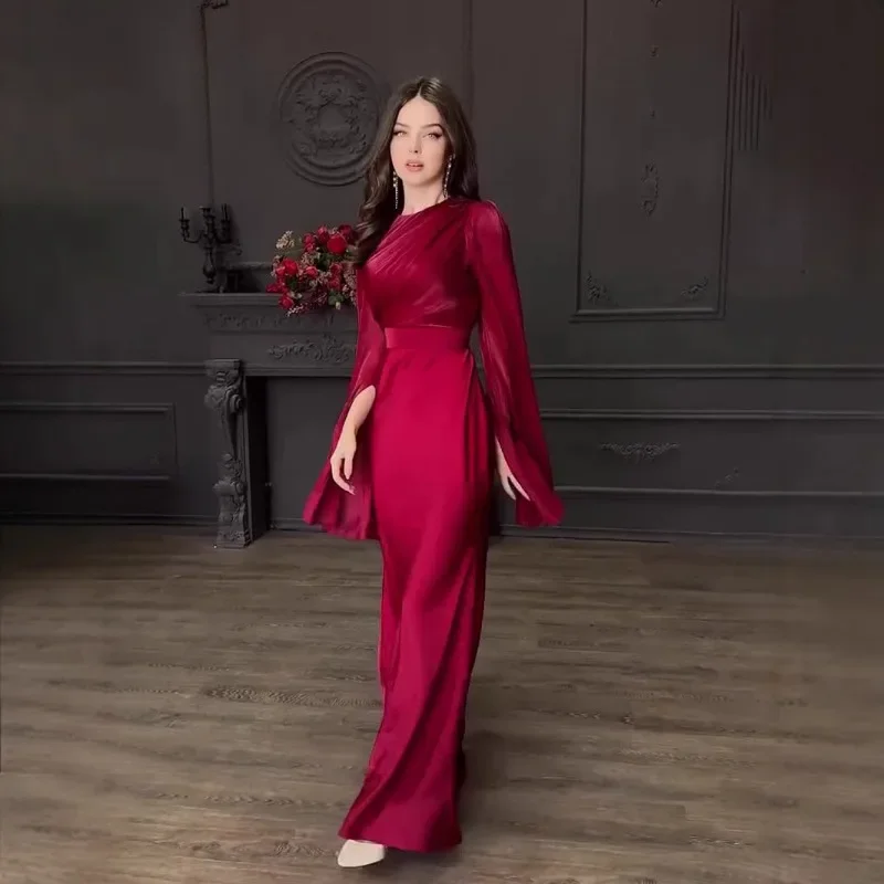 Spring and Autumn Women's Splicing Glass Yarn Large Swing Sleeve Long Satin Slimming Dress European and American Casual Dress
Spring and Autumn Women's Splicing Glass Yarn Large Swing Sleeve Long Satin Slimming Dress European and American Casual Dress