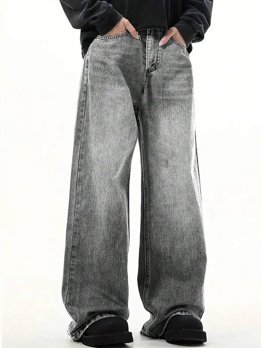 Casual Men Loose Fit Retro Wide Leg Denim Jeans
Casual Men Loose Fit Retro Wide Leg Denim Jeans