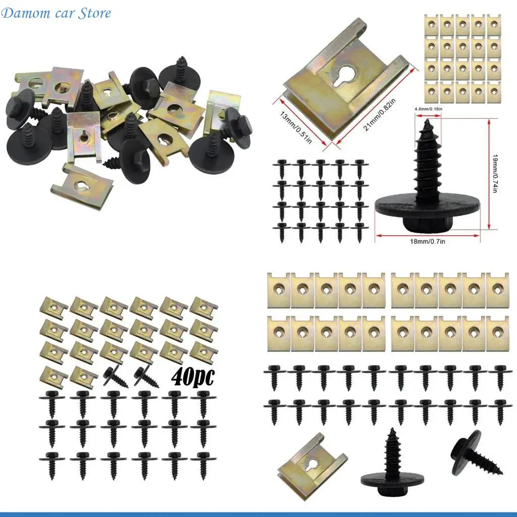 A2UC U Nut Screw Set Quick Release Under Tray Sheet Metal Fixing Clip 40pcs
A2UC U Nut Screw Set Quick Release Under Tray Sheet Metal Fixing Clip 40pcs