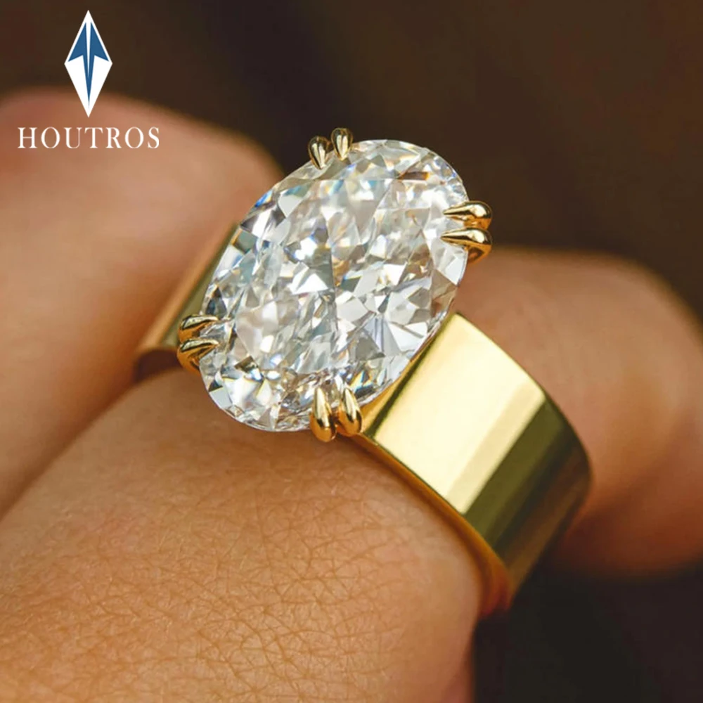 4.5CT Oval Cut Moissanite Engagement Ring for Women S925 Silver 18K Gold Plated Double Prong Wide Band Wedding Ring Jewelry Gift
4.5CT Oval Cut Moissanite Engagement Ring for Women S925 Silver 18K Gold Plated Double Prong Wide Band Wedding Ring Jewelry Gift