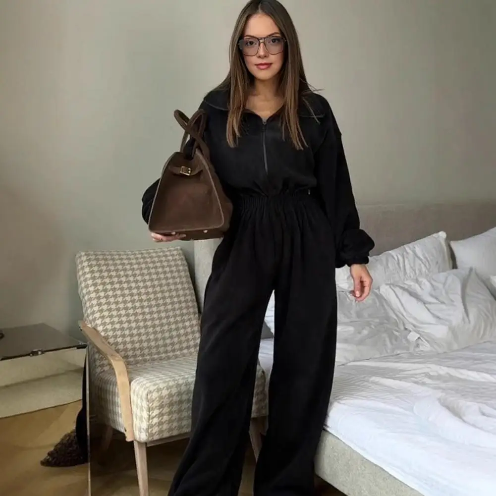 Women Jumpsuit Women’s Long Sleeve Jumpsuit Casual Romper High Waist Zip-up One Piece Outfit Loose Fit Jogger for Fall
Women Jumpsuit Women’s Long Sleeve Jumpsuit Casual Romper High Waist Zip-up One Piece Outfit Loose Fit Jogger for Fall