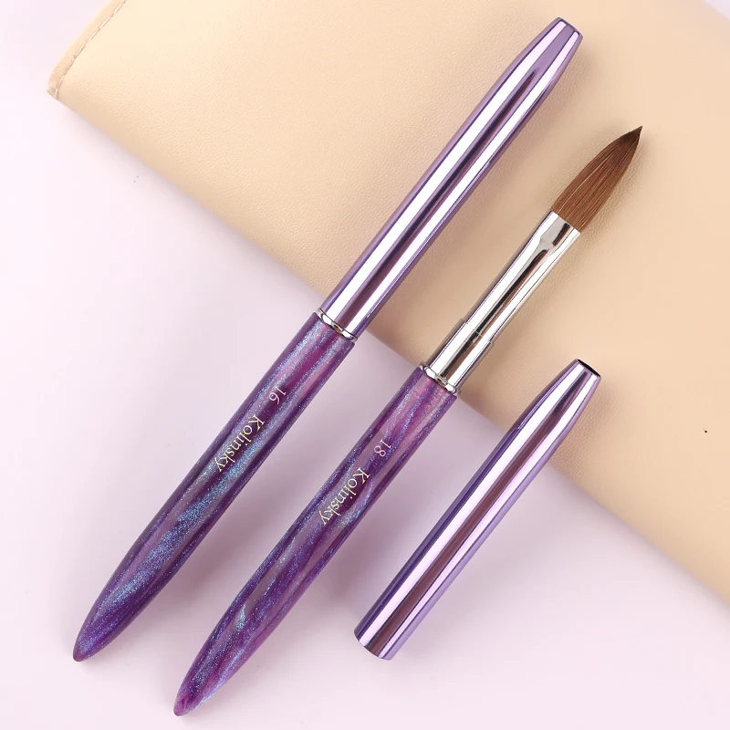 100% Kolinsky Nail Art Brush Purple Handle Crystal Carving Brush Sable Hair for Crystal UV Gel Painting Nail Tools Size 2#-18#
100% Kolinsky Nail Art Brush Purple Handle Crystal Carving Brush Sable Hair for Crystal UV Gel Painting Nail Tools Size 2#-18#