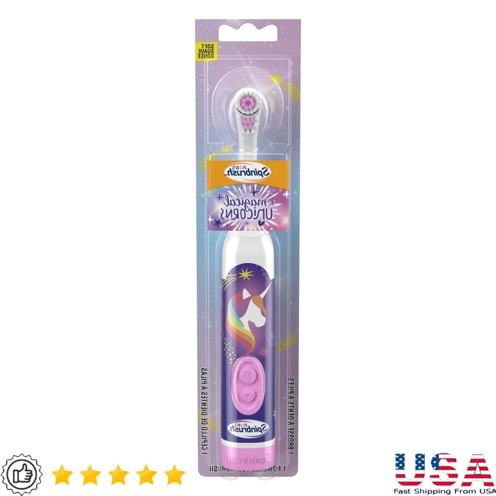Magical Unicorn Kids Electric Toothbrush Soft Bristles Battery Powered Spin Technology Ages 3 and Up Easy Grip Long Lasting Oral
Magical Unicorn Kids Electric Toothbrush Soft Bristles Battery Powered Spin Technology Ages 3 and Up Easy Grip Long Lasting Oral