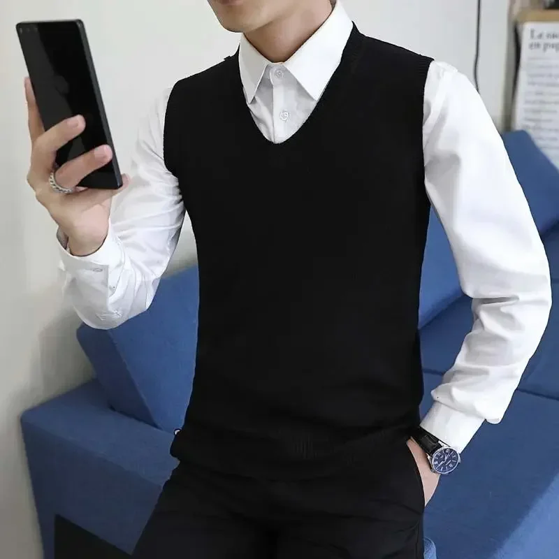 Men's Clothing Sleeveless Vest V Neck Business Knit Sweater Male Waistcoat Cotton Y2k Streetwear 100 Pure Cashmere Winter 2024 A
Men's Clothing Sleeveless Vest V Neck Business Knit Sweater Male Waistcoat Cotton Y2k Streetwear 100 Pure Cashmere Winter 2024 A