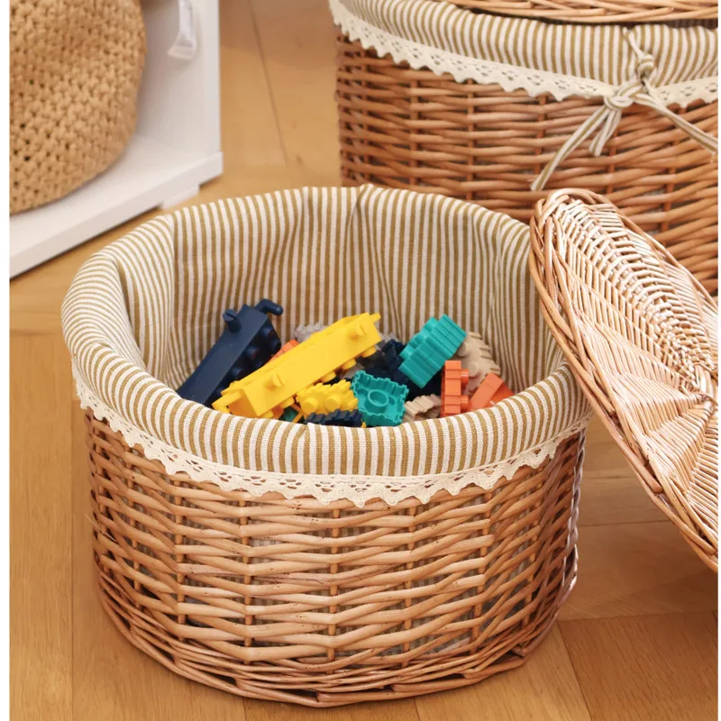 Japanese Simple Storage Boxes Natural Rattan Woven Organizer Basket Dust With Cover Laundry Bucket Toy Books Home Supplies
Japanese Simple Storage Boxes Natural Rattan Woven Organizer Basket Dust With Cover Laundry Bucket Toy Books Home Supplies