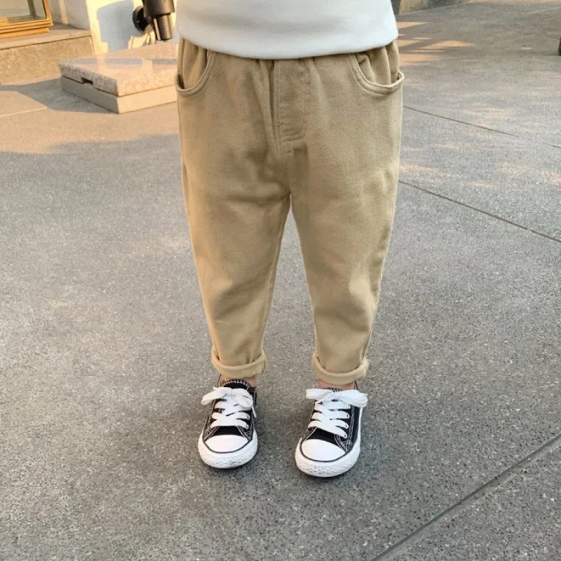 Autumn Boys Children Casual Trousers Simple Full Length Pants Baby Trendy Fashion Solid Color All-match White Slim Fit Trousers
Autumn Boys Children Casual Trousers Simple Full Length Pants Baby Trendy Fashion Solid Color All-match White Slim Fit Trousers