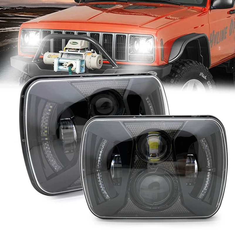 2pcs 5x7 Square Headlamp 7X6 Rectangular Sealed Beam With DRL Hi-Lo Headlights for Jeep Cherokee XJ Wrangler truck 4X43
2pcs 5x7 Square Headlamp 7X6 Rectangular Sealed Beam With DRL Hi-Lo Headlights for Jeep Cherokee XJ Wrangler truck 4X43