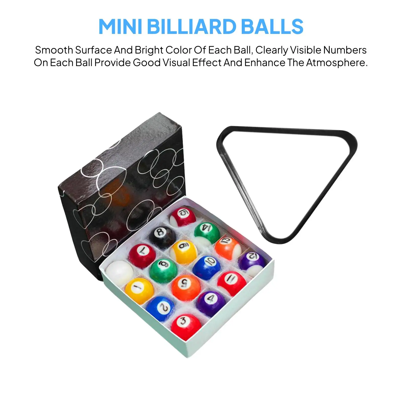 Complete Mini Billiard Balls Toy Gift Bright Numbered Resin Set for Children Home Table Games Billiard Entertainment
Complete Mini Billiard Balls Toy Gift Bright Numbered Resin Set for Children Home Table Games Billiard Entertainment