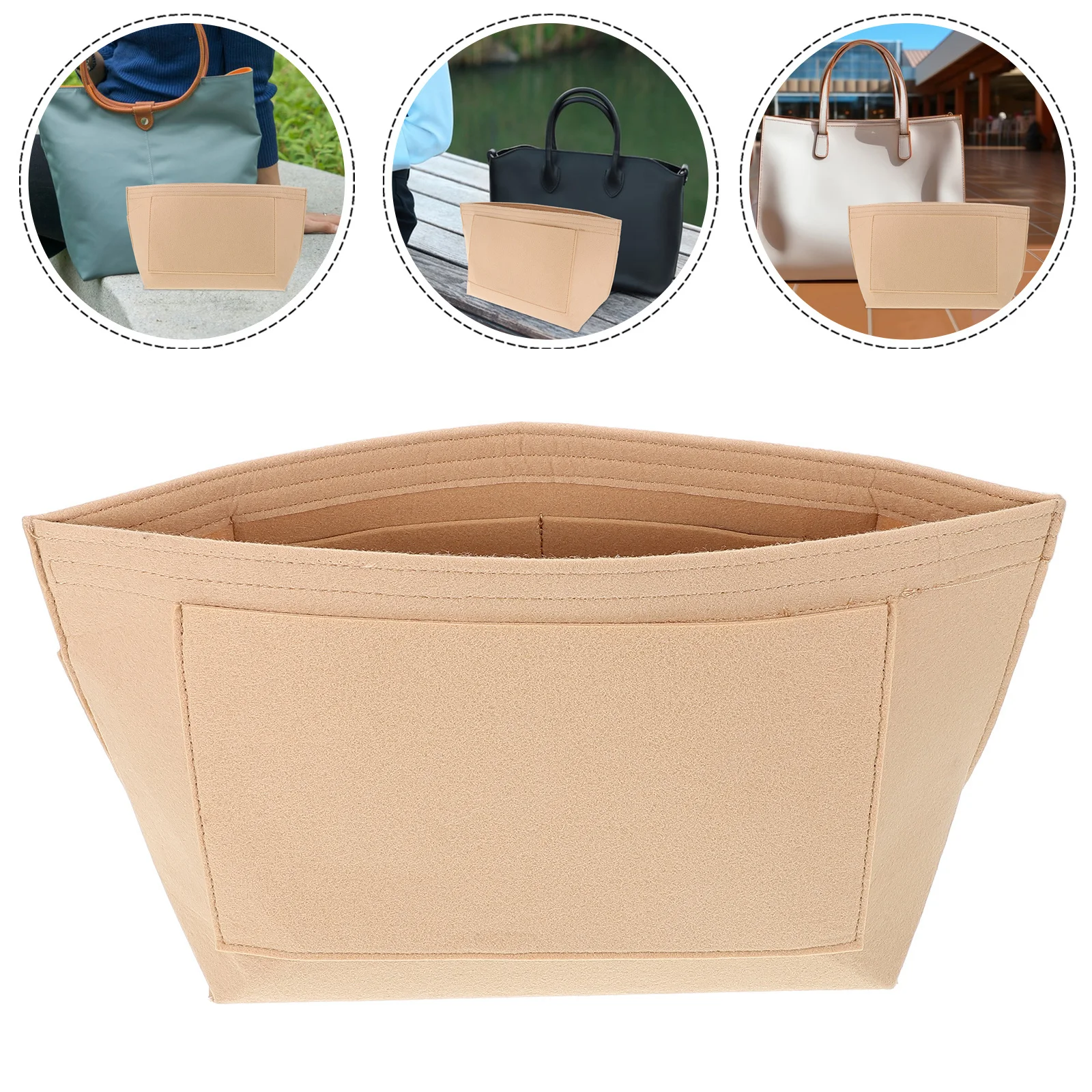 Bag Organizer Large Bag Organizer Insert Capacity Felt Liner For Tote Handbag Makeup Purse Storage Divider Compartment Case
Bag Organizer Large Bag Organizer Insert Capacity Felt Liner For Tote Handbag Makeup Purse Storage Divider Compartment Case