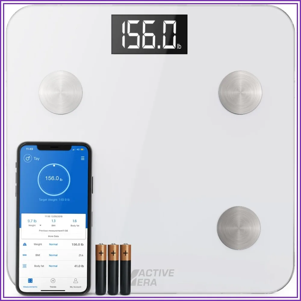 Digital Bathroom Scale with BMI, Body Fat, Muscle Mass - Syncs with Apple Health, Google Fit & Fitbit, 400lb Capacity, White
Digital Bathroom Scale with BMI, Body Fat, Muscle Mass - Syncs with Apple Health, Google Fit & Fitbit, 400lb Capacity, White