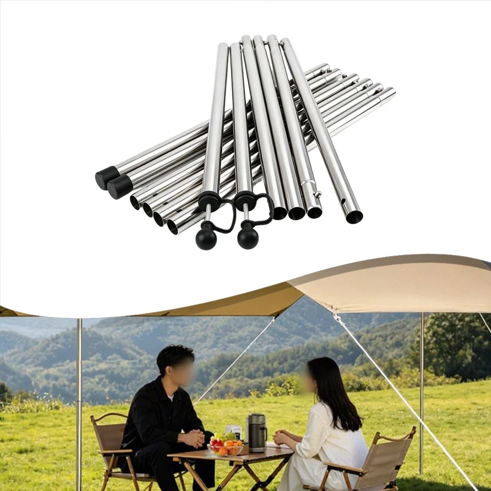 1 Set Stainless Steel Tarp Poles Camping Tent Canopy Poles Wind-Resistant 226cm/89in Tent Accessories
1 Set Stainless Steel Tarp Poles Camping Tent Canopy Poles Wind-Resistant 226cm/89in Tent Accessories
