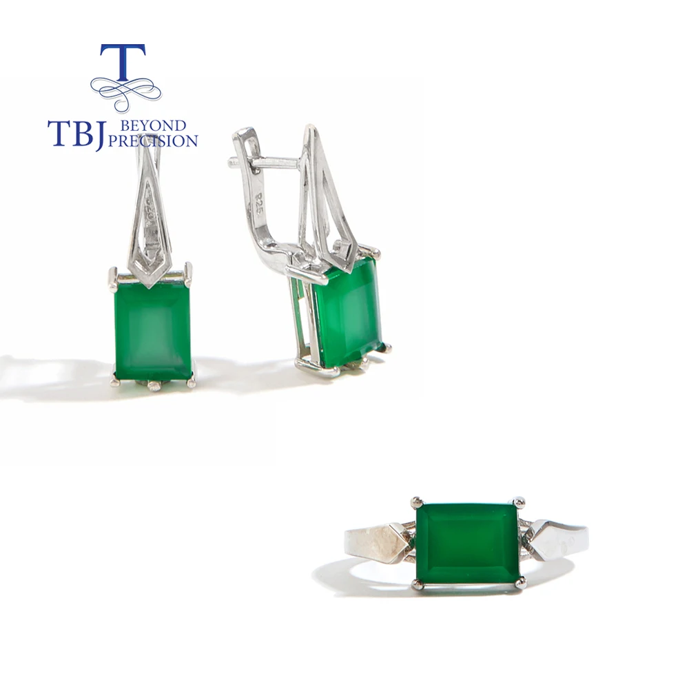 Trendy Designer Silver Ring & Earrings for Women Natural Green Agate Gemstone Luxury Jewelry for Wedding Engagement Party Gift
Trendy Designer Silver Ring & Earrings for Women Natural Green Agate Gemstone Luxury Jewelry for Wedding Engagement Party Gift