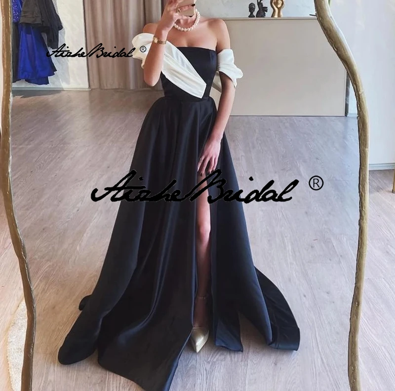 Off the Shoulder Side Slit Formal Dresses A Line Wedding Special Occasion Evening Dresses robe soirée
Off the Shoulder Side Slit Formal Dresses A Line Wedding Special Occasion Evening Dresses robe soirée