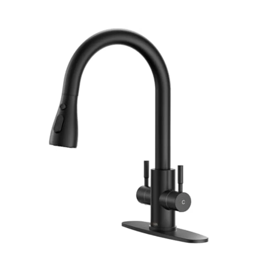 Kitchen Sink Faucet with Pull Down Sprayer 2 Handles High Arc Stainless Steel Kitchen Faucet with Escutcheon Suitable for Kitch
Kitchen Sink Faucet with Pull Down Sprayer 2 Handles High Arc Stainless Steel Kitchen Faucet with Escutcheon Suitable for Kitch