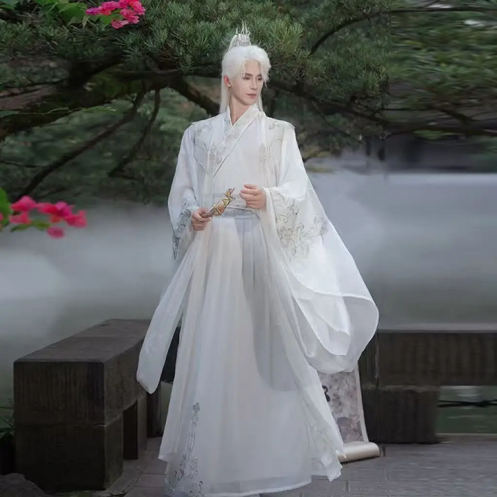 Niche Anime Black White Hanfu Traditional Chinese Embroidery Large Sleeve Shirt Men Women Halloween Wuxia Game Cosplay Clothing
Niche Anime Black White Hanfu Traditional Chinese Embroidery Large Sleeve Shirt Men Women Halloween Wuxia Game Cosplay Clothing