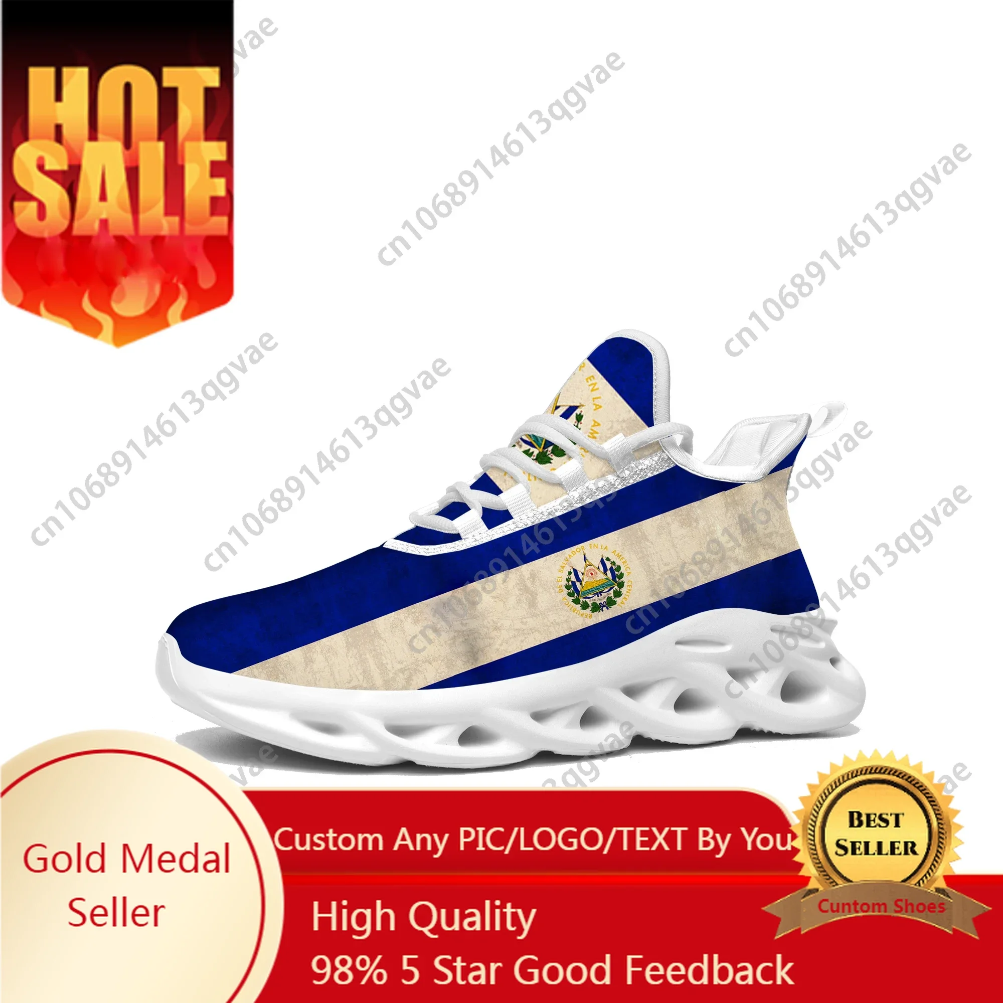 El Salvador Flag Flats Sneakers Mens Womens Hot Pop Sports Running High Quality Sneaker Lace Up Mesh Footwear Tailor-made Shoe
El Salvador Flag Flats Sneakers Mens Womens Hot Pop Sports Running High Quality Sneaker Lace Up Mesh Footwear Tailor-made Shoe