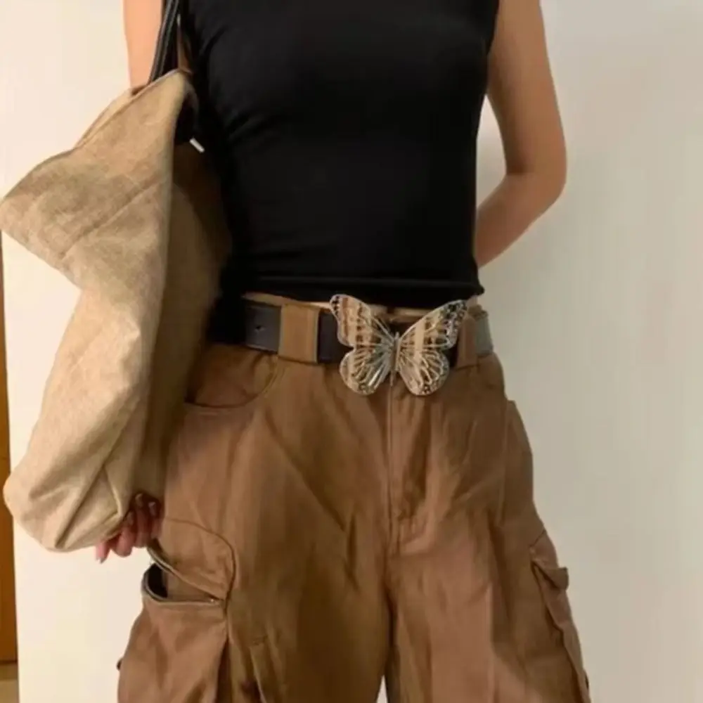 Casual Metal Buckle Butterfly Belt Y2k Alloy PU Leather Belt Korean Style Pants Decorative Jeans Waistband Daily
Casual Metal Buckle Butterfly Belt Y2k Alloy PU Leather Belt Korean Style Pants Decorative Jeans Waistband Daily