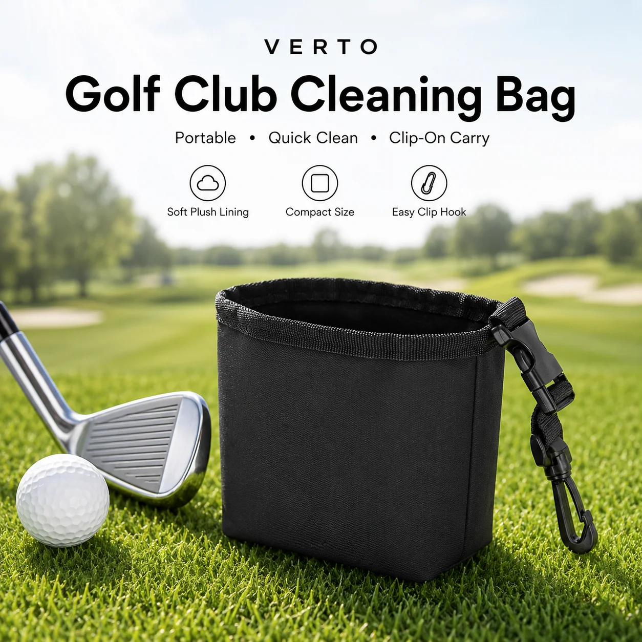 Portable Golf Ball Washer Pouch Water-Fill Cleaning Bag with Carabiner for Golf Balls Clubs Quick Cleaning
Portable Golf Ball Washer Pouch Water-Fill Cleaning Bag with Carabiner for Golf Balls Clubs Quick Cleaning