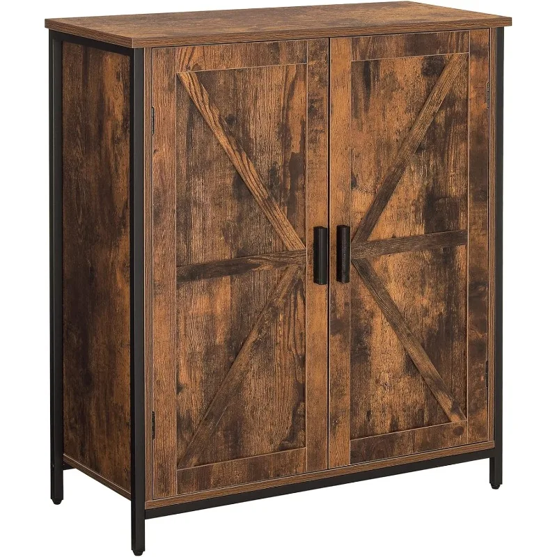 Storage Cabinet, Industrial Floor Cabinet with 2 Doors & 1 Shelf, Storage Cabinet with Metal Frame, Buffet Cabinet
Storage Cabinet, Industrial Floor Cabinet with 2 Doors & 1 Shelf, Storage Cabinet with Metal Frame, Buffet Cabinet
