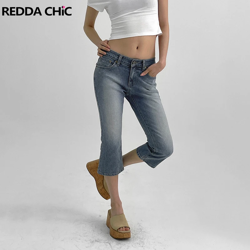 REDDACHiC Elegant Denim Capri Pants for Women Lounge Solid Wash Cleanfit Low Waist Slim Fit Bootcut Bermuda Pants Office Bottoms
REDDACHiC Elegant Denim Capri Pants for Women Lounge Solid Wash Cleanfit Low Waist Slim Fit Bootcut Bermuda Pants Office Bottoms