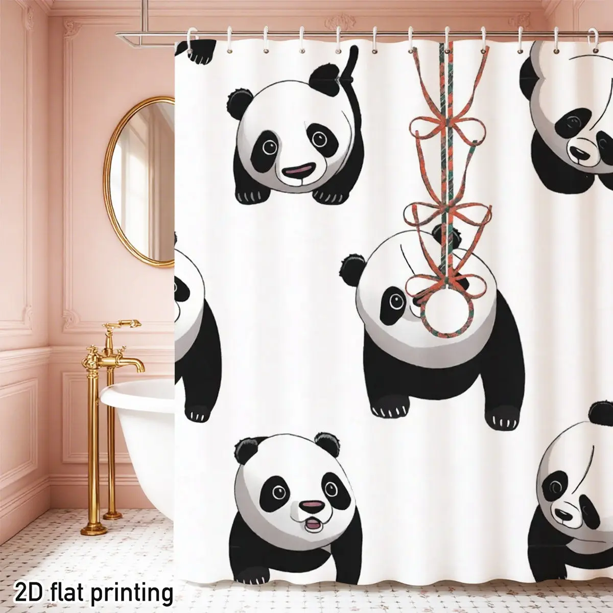 Cute Cartoon Panda Shower Curtain Funny Animal Pattern Black and White Bear Print Waterproof Polyester Fabric Kids BathroomDecor
Cute Cartoon Panda Shower Curtain Funny Animal Pattern Black and White Bear Print Waterproof Polyester Fabric Kids BathroomDecor