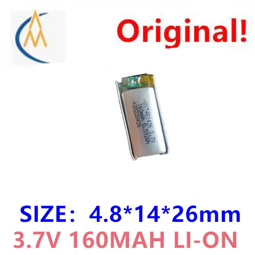 160MAH polymer battery 481426 beauty device, smart watch, shaver, sound pickup, beauty eye recording, second line 3.7V
160MAH polymer battery 481426 beauty device, smart watch, shaver, sound pickup, beauty eye recording, second line 3.7V