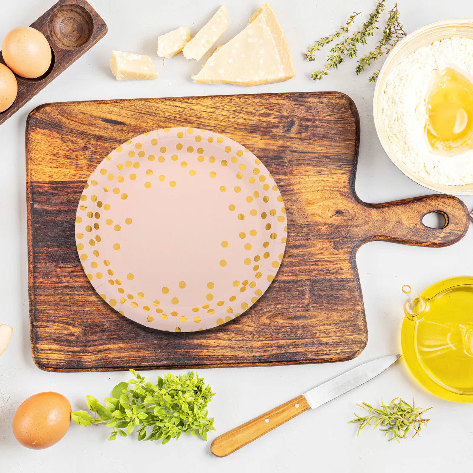 50Pcs Paper Tableware Set Elegant Dot Pattern Disposable Plates Napkins for Birthday Wedding Baby Shower Thanksgiving Party
50Pcs Paper Tableware Set Elegant Dot Pattern Disposable Plates Napkins for Birthday Wedding Baby Shower Thanksgiving Party