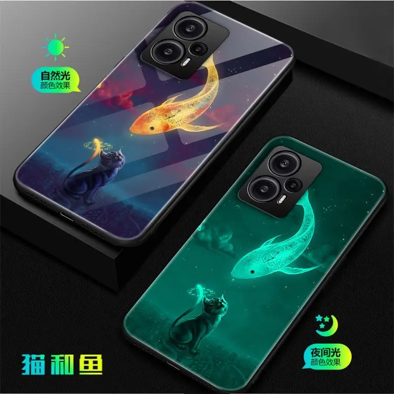 Светящийся чехол из закаленного стекла для телефона Xiaomi Poco F5 Pro, чехол для Xiaomi Poco F5, чехол, светящийся в темноте
Светящийся чехол из закаленного стекла для телефона Xiaomi Poco F5 Pro, чехол для Xiaomi Poco F5, чехол, светящийся в темноте