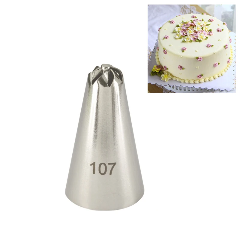 #107 Icing Piping Nozzle with Core Stainless Steel Cupcake Pastry Tubes DIY Cake Decorating Tips Home Baking Tools
#107 Icing Piping Nozzle with Core Stainless Steel Cupcake Pastry Tubes DIY Cake Decorating Tips Home Baking Tools