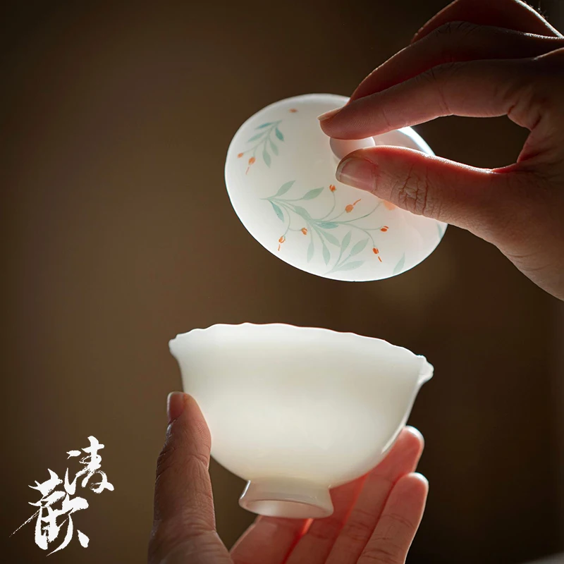Hand-Painted Ice Jade Porcelain Tea Bowl Thin-Walled Chinese Sle Home Use Gongfu Tea Set Small Fre Elements Cercware
Hand-Painted Ice Jade Porcelain Tea Bowl Thin-Walled Chinese Sle Home Use Gongfu Tea Set Small Fre Elements Cercware