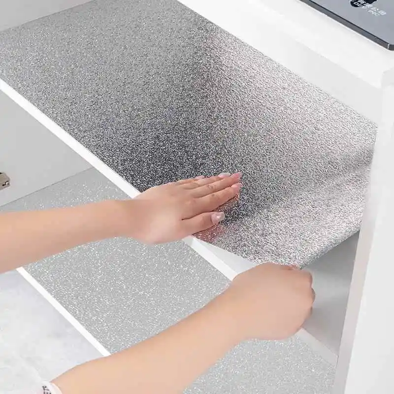 Waterproof Oil-proof Aluminum Foil Pad Self-adhesive Kitchen Cabinet Sticker Drawer Mat Closet Liner Fly Blue Valley Brand
Waterproof Oil-proof Aluminum Foil Pad Self-adhesive Kitchen Cabinet Sticker Drawer Mat Closet Liner Fly Blue Valley Brand