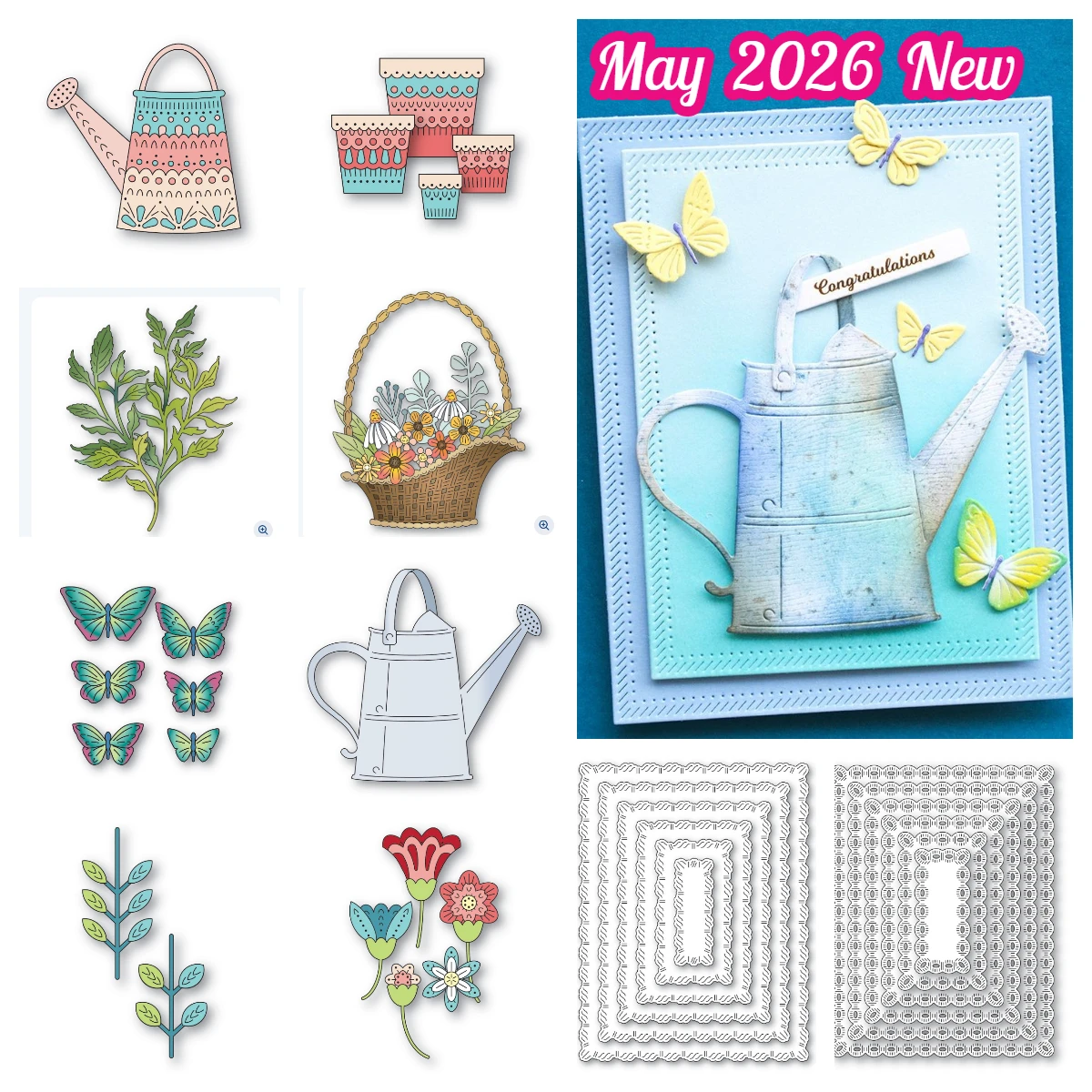 Watering Can Leafy Stems Arched Flower Basket Dies for DIY Paper Greeting Card Craft Template Scrapbooking Handmade May 2026 New
Watering Can Leafy Stems Arched Flower Basket Dies for DIY Paper Greeting Card Craft Template Scrapbooking Handmade May 2026 New