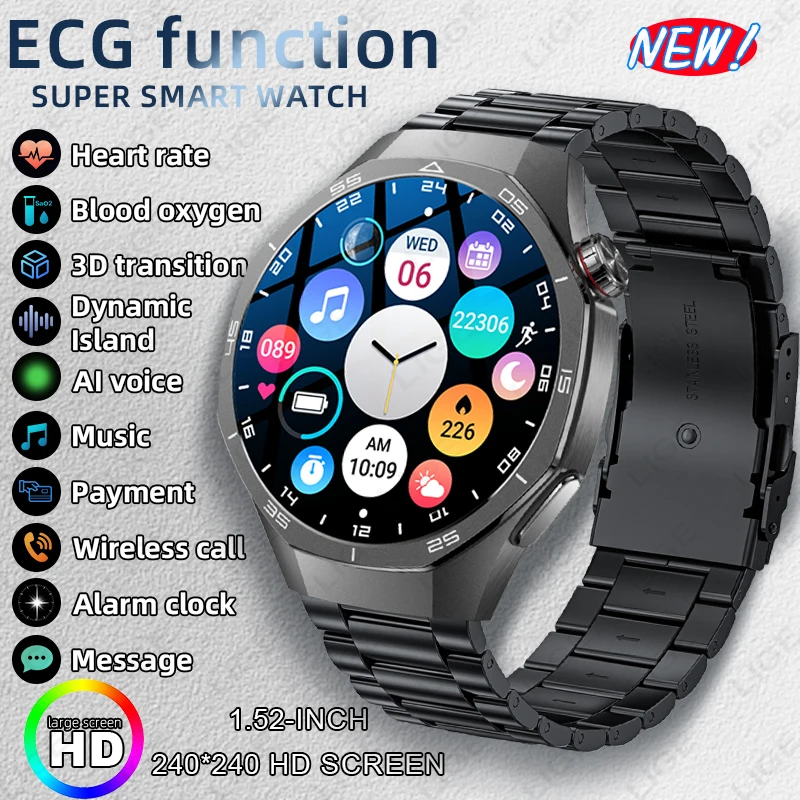 Новые умные часы GT Pro, мужские часы с ЭКГ, HD-экран, динамический остров, пульс, Bluetooth-вызов, водонепроницаемые мужские умные часы, подарок на праздник
Новые умные часы GT Pro, мужские часы с ЭКГ, HD-экран, динамический остров, пульс, Bluetooth-вызов, водонепроницаемые мужские умные часы, подарок на праздник
