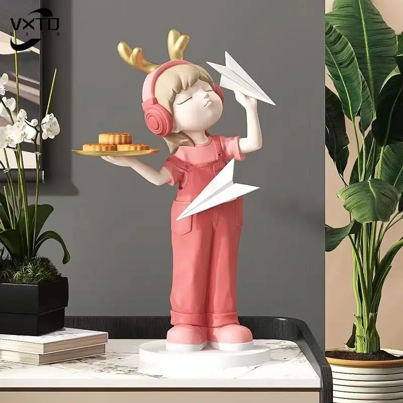 Creative Girls Storage Tray Resin Ornaments, Home Decor Crafts, Statue, Office Desk, Figurines Decoration, Bookcase Sculpture
Creative Girls Storage Tray Resin Ornaments, Home Decor Crafts, Statue, Office Desk, Figurines Decoration, Bookcase Sculpture