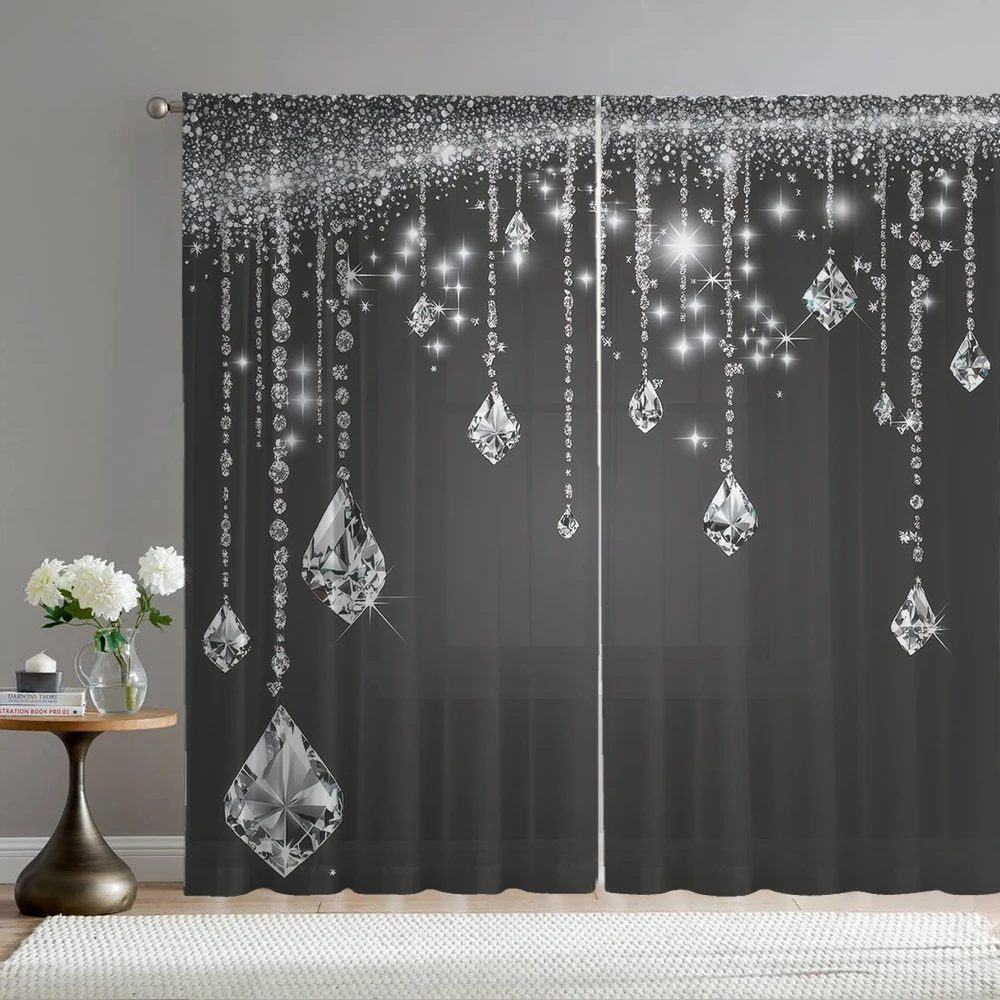 2Pcs Deep Gray Bottom Drooping Diamond Print Home Decoration Window Screens Suitable For Coffee Shops, Restaurants, Bedrooms
2Pcs Deep Gray Bottom Drooping Diamond Print Home Decoration Window Screens Suitable For Coffee Shops, Restaurants, Bedrooms