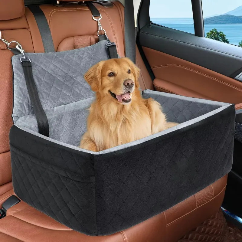 Luxury Large Pet Booster Car Seat Solid Pattern Square Dog Travel Bed with Elevated Cushion & Safety Belt Classic Style for Dogs
Luxury Large Pet Booster Car Seat Solid Pattern Square Dog Travel Bed with Elevated Cushion & Safety Belt Classic Style for Dogs