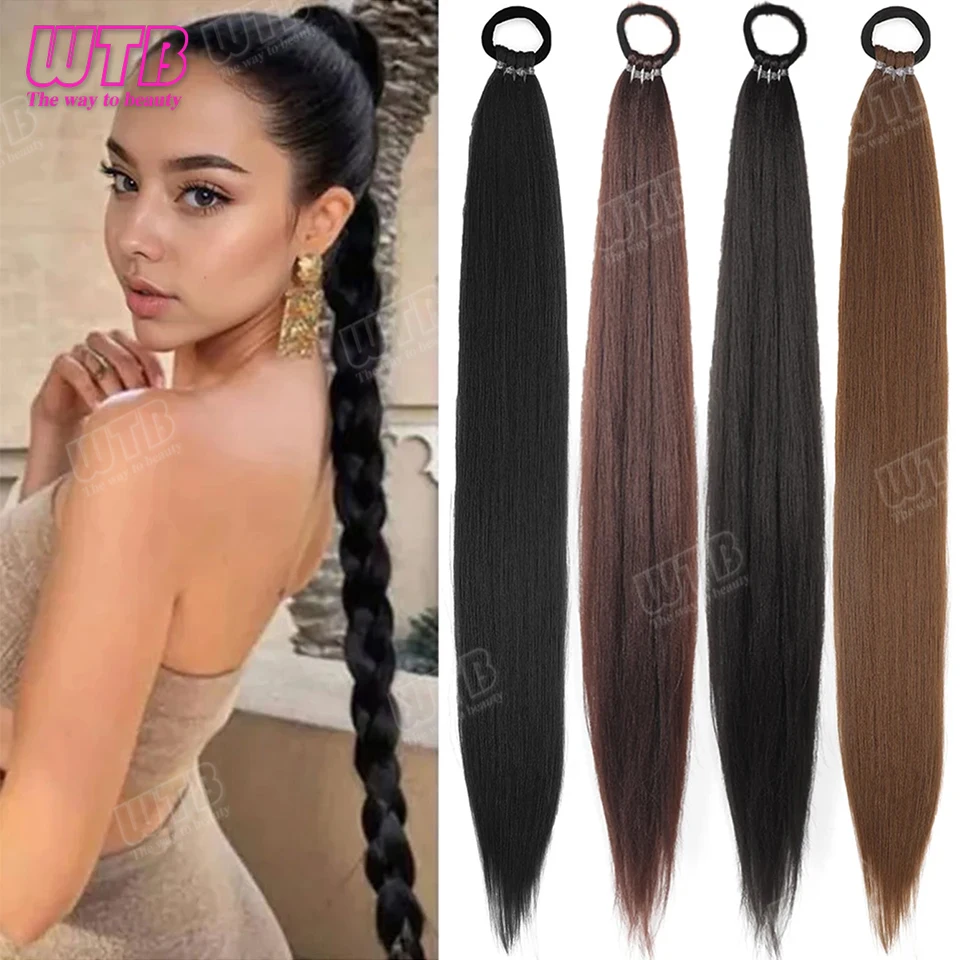 Braid DIY Ponytail Hair Extension Synthetic Hair with Hair Band Wrap Hair Extension Pony tail Rubber Band 28 inch
Braid DIY Ponytail Hair Extension Synthetic Hair with Hair Band Wrap Hair Extension Pony tail Rubber Band 28 inch