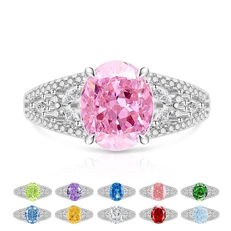 925 sterling silver lady's ice flower cut pigeon egg-shaped ring - hip party fashionable and elegant jewelry accessory
925 sterling silver lady's ice flower cut pigeon egg-shaped ring - hip party fashionable and elegant jewelry accessory