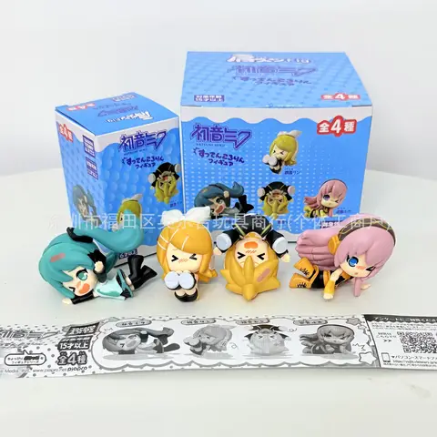 New 4pcs/set Hatsune Miku Action Figure Falling Down Kagamine Rin/Len Model Statue Desk Decor Kids Toys Doll Collection Gifts
