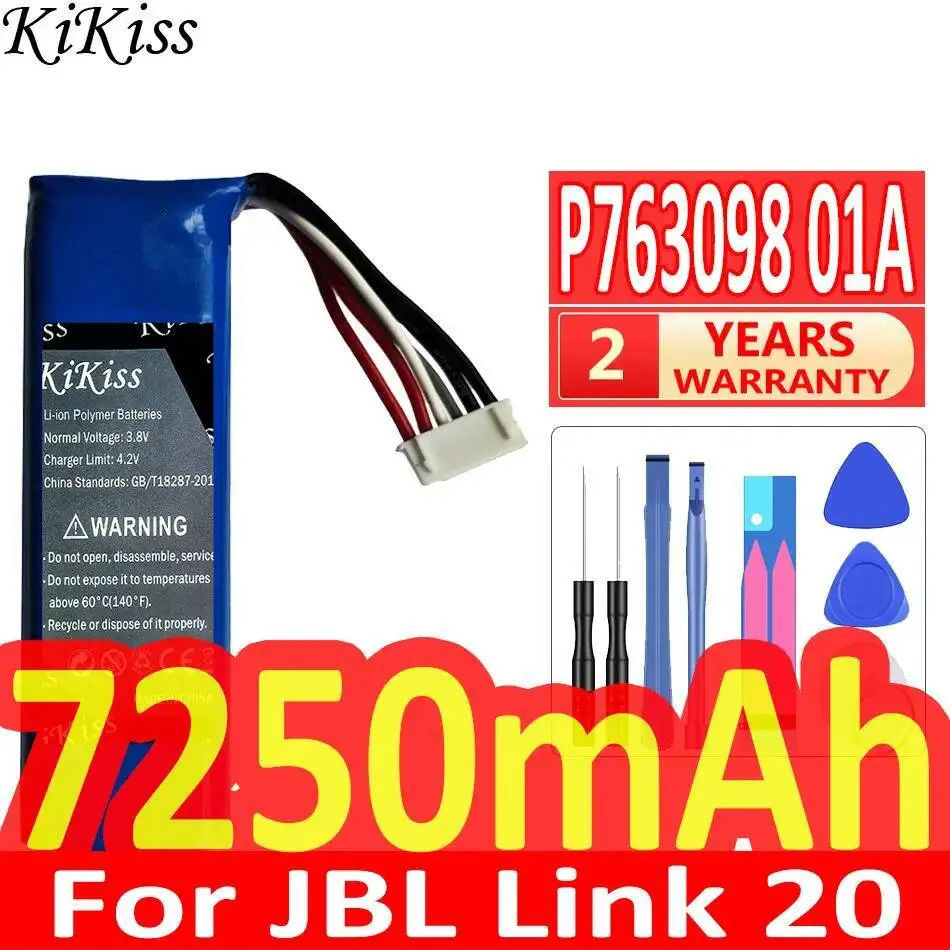 Для динамика Jbl Link 20, надежный аккумулятор емкостью 7250 мАч, высокая совместимость P763098 01A
Для динамика Jbl Link 20, надежный аккумулятор емкостью 7250 мАч, высокая совместимость P763098 01A