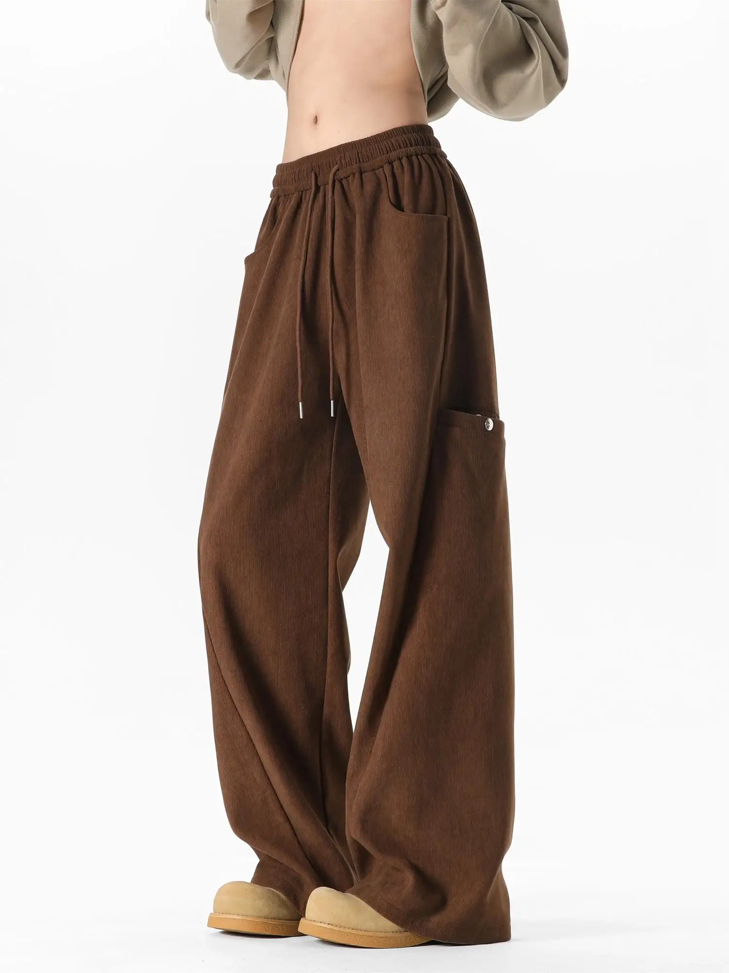 Cafe Brown Heavyweight Men's Sweatpants Autumn Winter Cleanfit Drawstring Elastic Waist Straight Leg Wide Leg Casual Pants
Cafe Brown Heavyweight Men's Sweatpants Autumn Winter Cleanfit Drawstring Elastic Waist Straight Leg Wide Leg Casual Pants