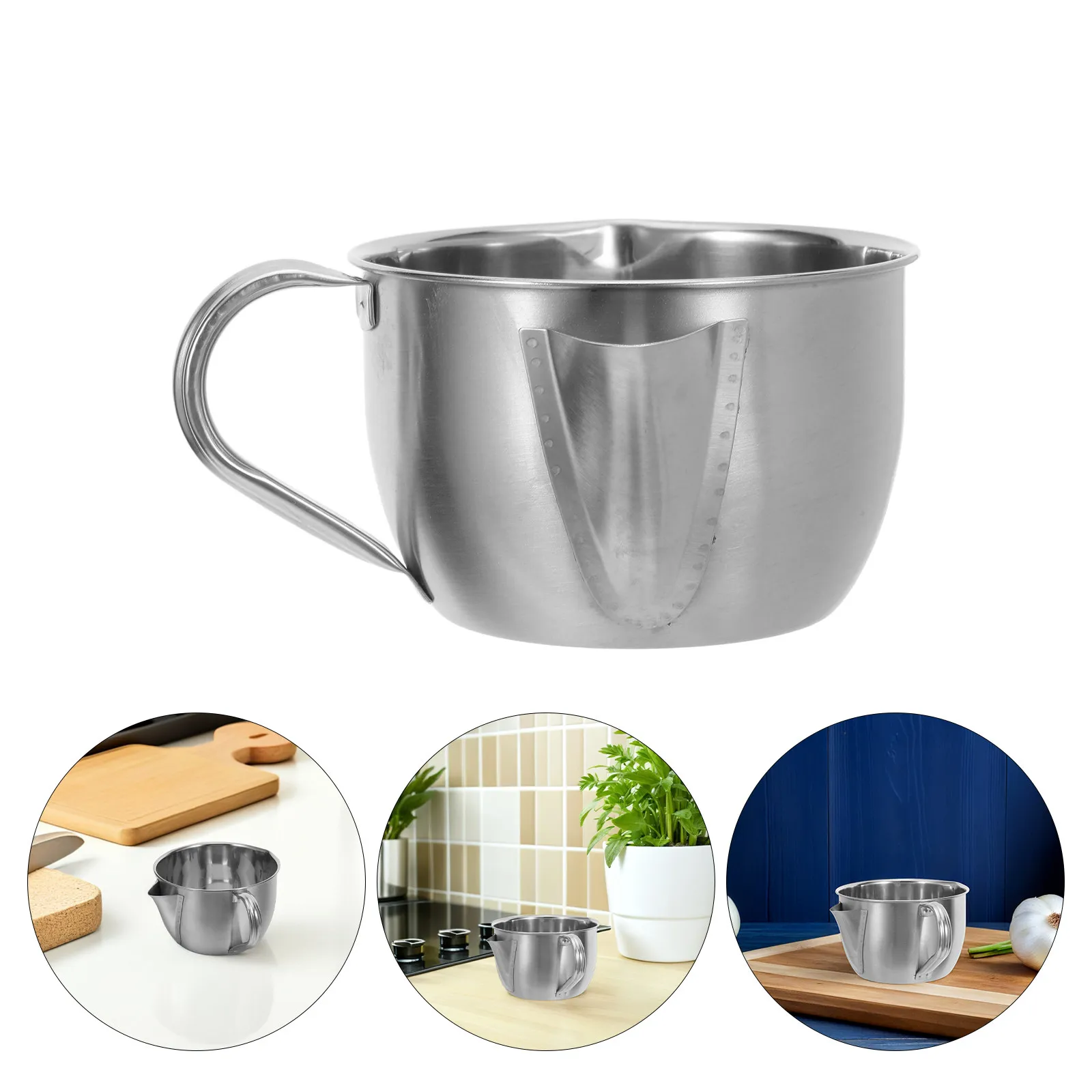 500Ml Stainless Steel Soup Oil Separator Bowl Ergonomic Handle Fat Separator for Cooking Gravy Broth Strainer Pot Kitchen Oil
500Ml Stainless Steel Soup Oil Separator Bowl Ergonomic Handle Fat Separator for Cooking Gravy Broth Strainer Pot Kitchen Oil