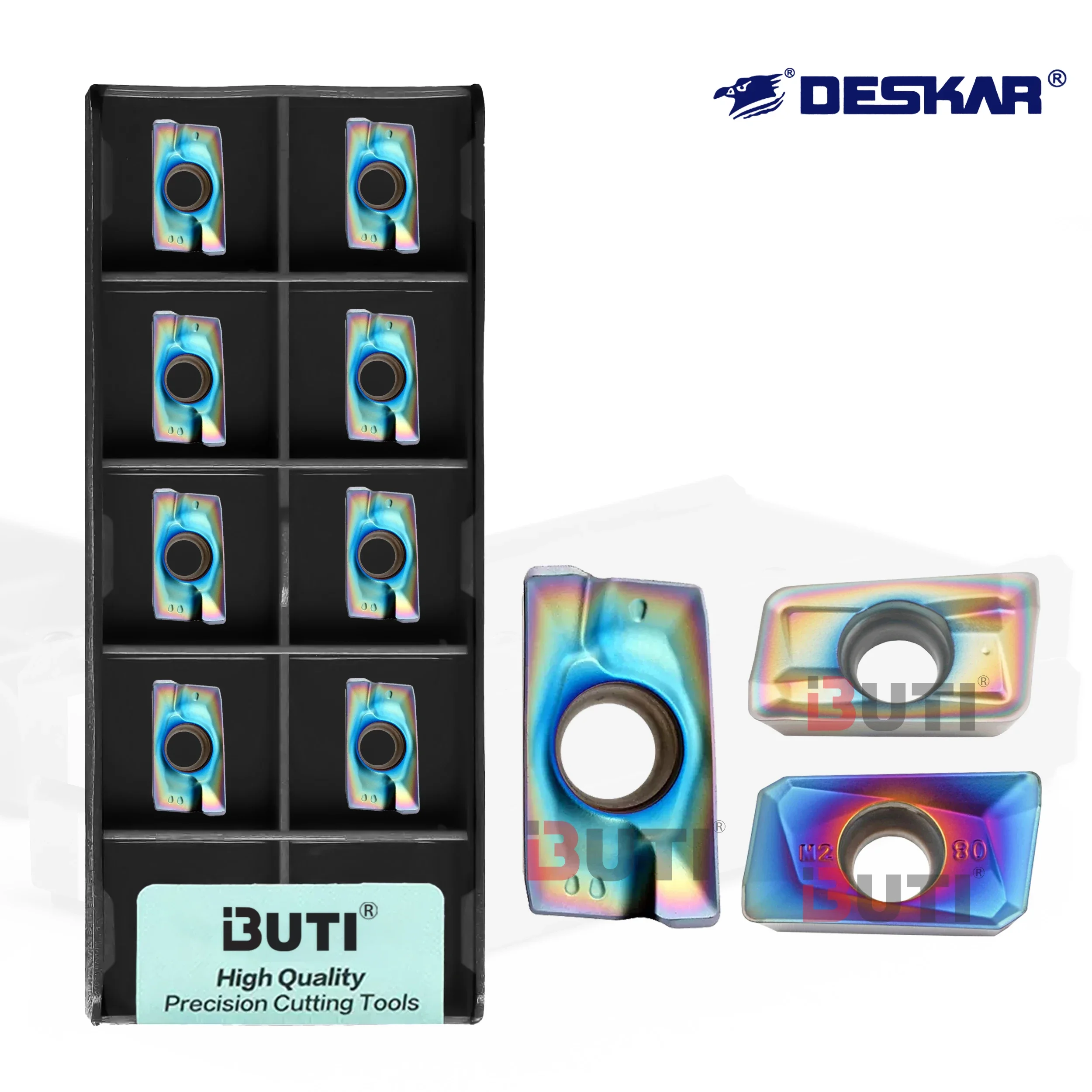 CNC Seven Color Quenched Steel Milling Blades APMT1135PDER-XM APKT160408-HM Nano Blue High Quality Hard Alloy Milling Inserts
CNC Seven Color Quenched Steel Milling Blades APMT1135PDER-XM APKT160408-HM Nano Blue High Quality Hard Alloy Milling Inserts