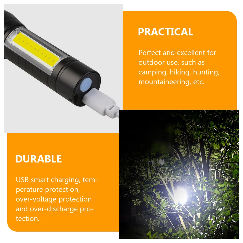High Brightness Focusing Flashlight Black Portable Work Light Torch Camping Hiking Hunting Outdoor USB Charging
High Brightness Focusing Flashlight Black Portable Work Light Torch Camping Hiking Hunting Outdoor USB Charging