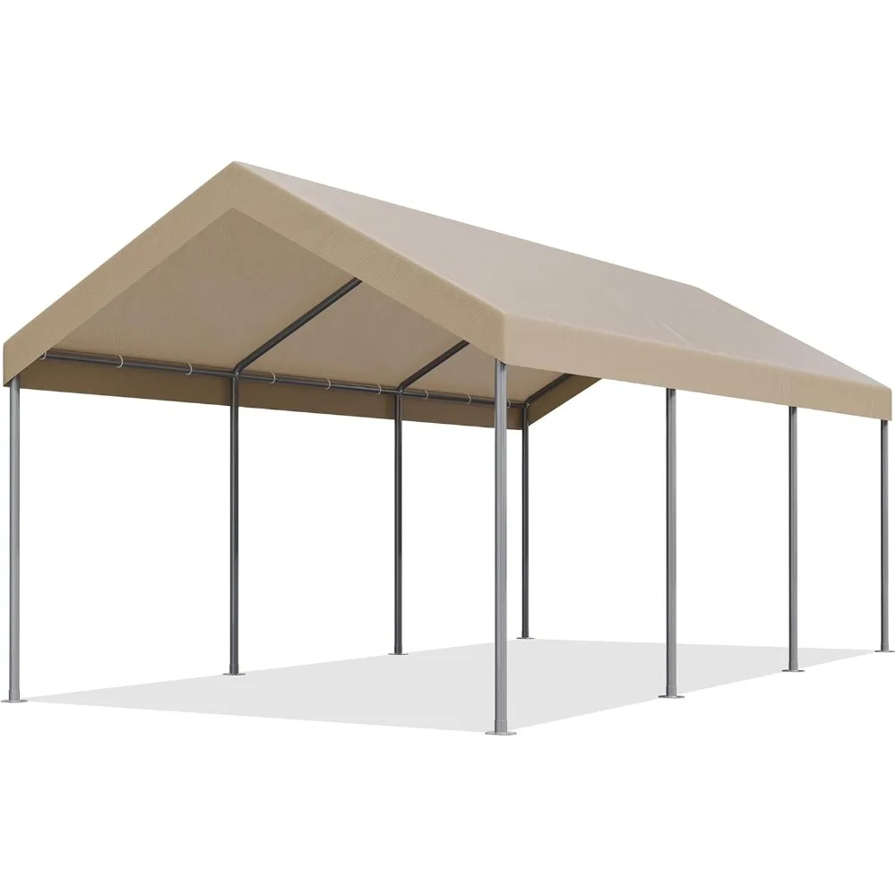 Carport 10 x 20 ft Heavy Duty Carport Car Canopy with Powder-Coated Steel Frame, Portable Garage for Car, Boat, Shelter Party T 
Carport 10 x 20 ft Heavy Duty Carport Car Canopy with Powder-Coated Steel Frame, Portable Garage for Car, Boat, Shelter Party T