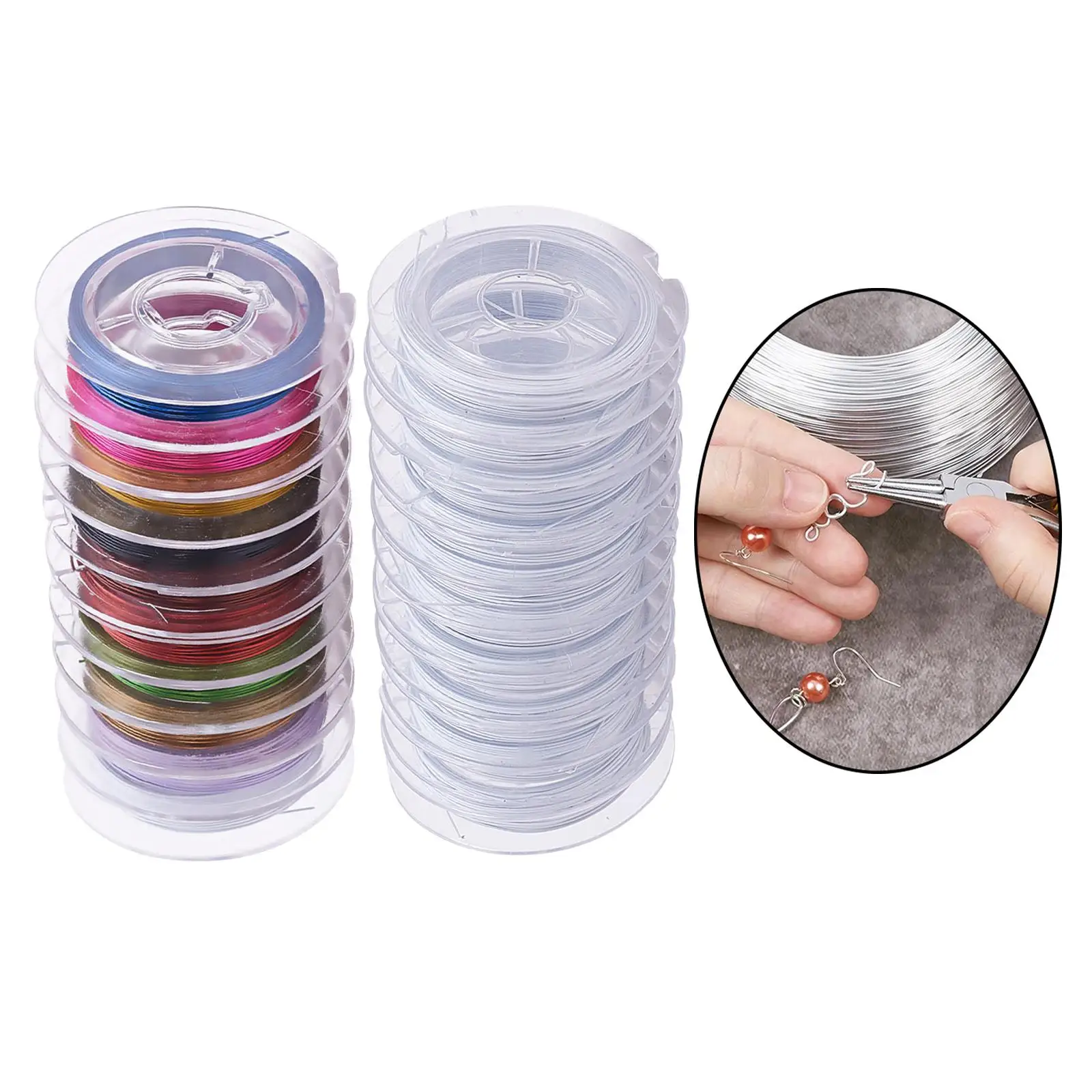 10 Rolls 10m Crafts Beading Wire, Jewellery Making Bead Stringing Wire for Beading Wrapping Knitting Hanging
10 Rolls 10m Crafts Beading Wire, Jewellery Making Bead Stringing Wire for Beading Wrapping Knitting Hanging