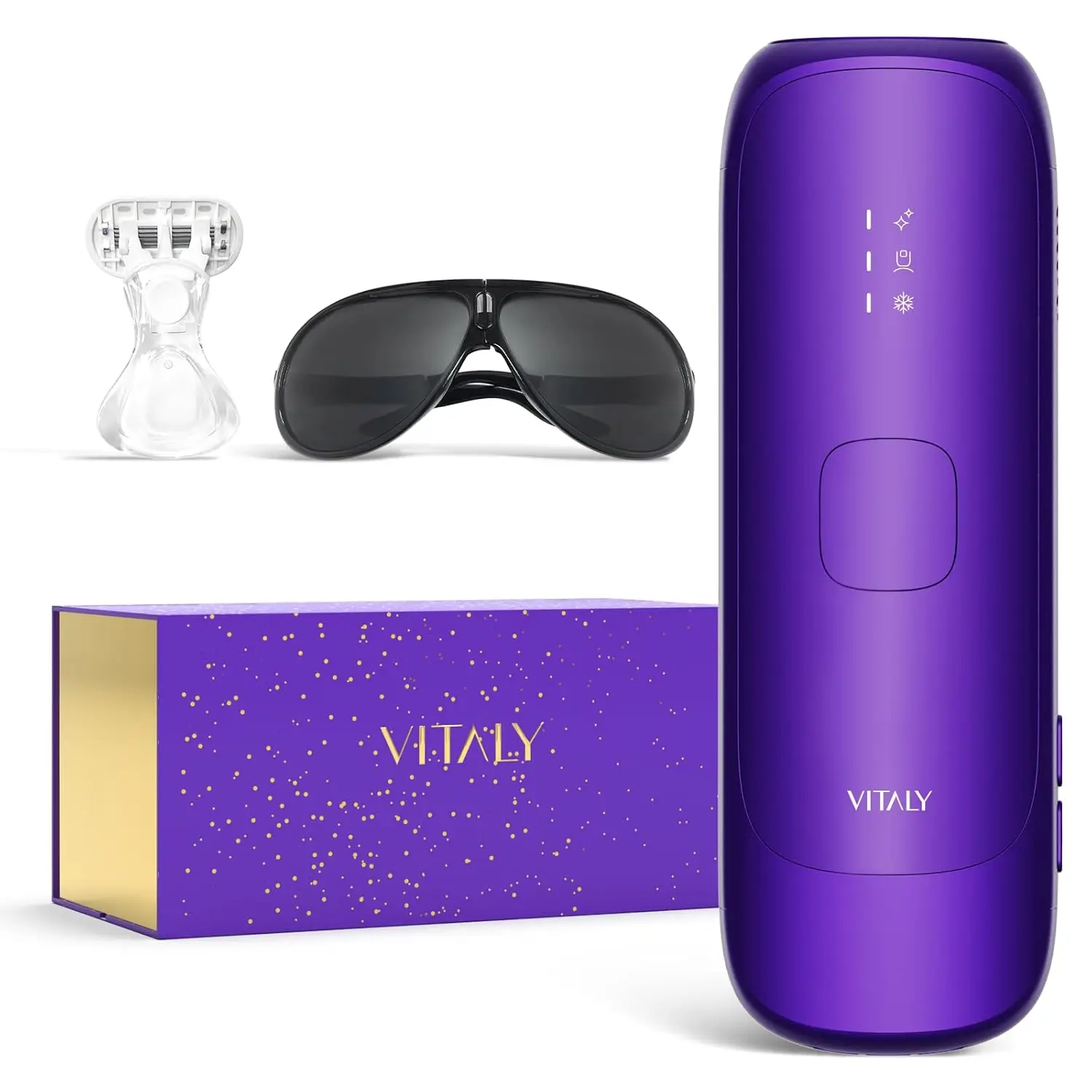 IPL Hair Removal Device for Women, Ice-Cooling, 999,999 Flashes, Nearly Painless, Full Body, Purple
IPL Hair Removal Device for Women, Ice-Cooling, 999,999 Flashes, Nearly Painless, Full Body, Purple